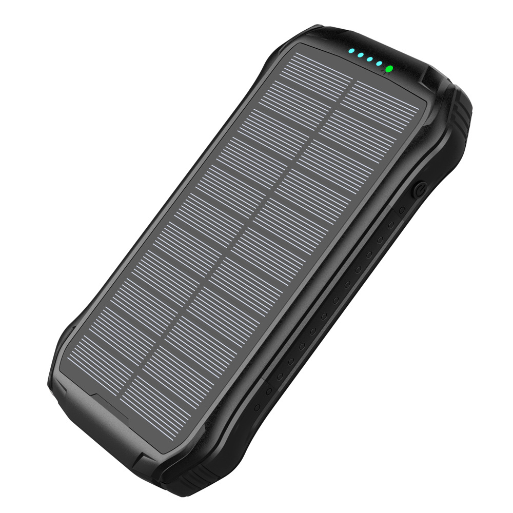 Batterie externe étanche portable avec chargeur solaire de lampe de poche latérale 16000mah chargeur de téléphone de banque d'alimentation solaire