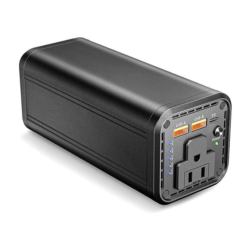 Alimentation électrique de stockage d'énergie mobile d'urgence domestique multifonctionnelle explosive numérique aspect métallique alimentation onduleur anti-chute