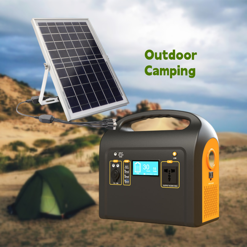 Support de station de charge batterie externe système d'alimentation solaire batterie de stockage d'énergie 500w centrale électrique avec panneaux solaires