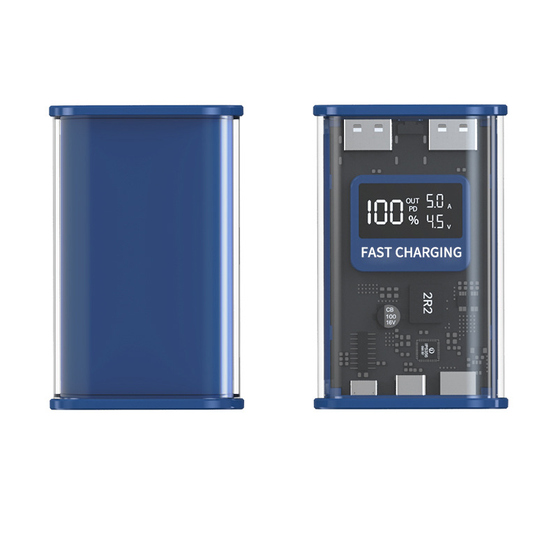 source portable 100W PD 20W clair magnétique powerbank power bank transparent Alimentation extérieure 22.5W chargeur rapide 10000mah