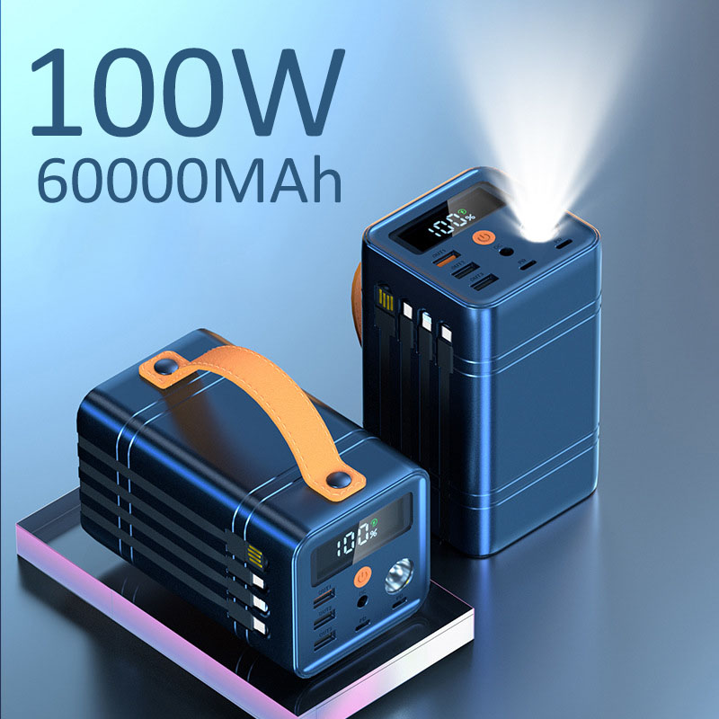 Vente en gros 60000mah 100w Portable Power Station 110v / 220v Ac Portable Engergy System Avec Usb 220v Power Bank Power Banks 